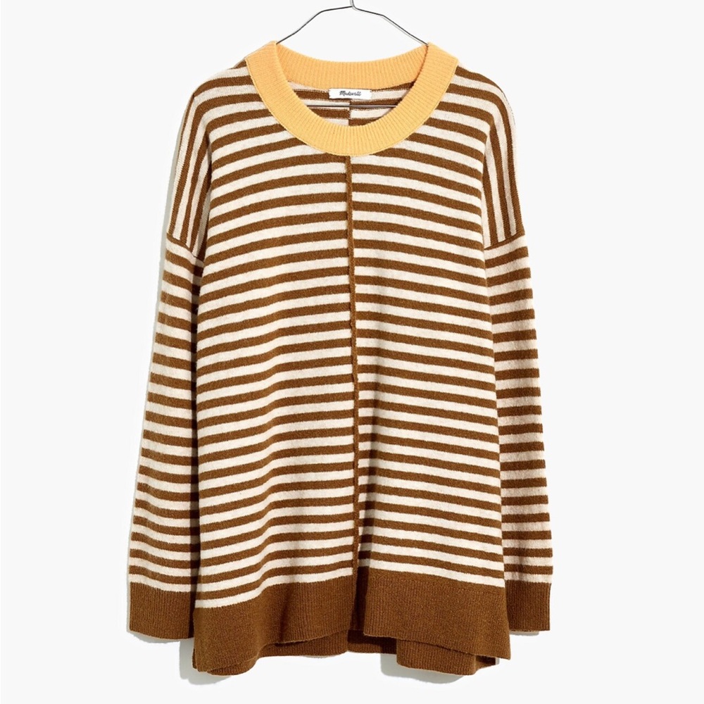 Madewell Stripe-Play Smithe Pullover Sweater in Coziest Yarn